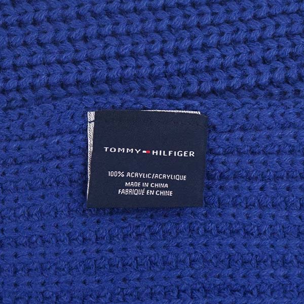 トミーヒルフィガー TOMMY HILFIGER マフラー ニットマフラー メンズ ブランド ブルー 青 H8C83203