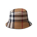 バーバリー BURBERRY ハット バケットハット帽 帽子 チェック柄 メンズ レディース ブランド ブラウン 8052981