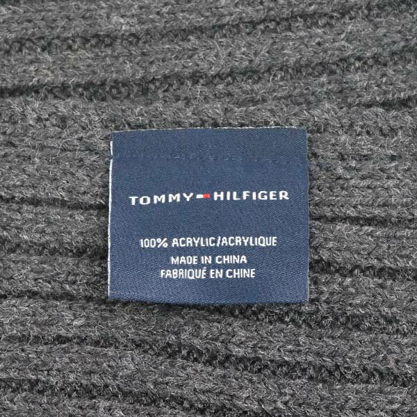 トミーヒルフィガー TOMMY HILFIGER マフラー ネックウォーマー ストール メンズ ブランド ダークグレー H8C83248