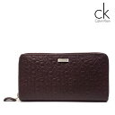 カルバンクライン CALVIN KLEIN CK 財布 長財布 ラウンドファスナー ブラウン 74287-br