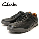 クラークス Clarks スニーカー 靴 革靴 レザー カジュアルシューズ Unrhombus Fly 本革 ブラック 黒色 メンズ ブランド 男性向け 人気 