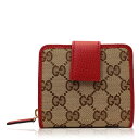 グッチ GUCCI 財布 二つ折り 折財布 折り財布 レディース GG柄 アウトレット GGキャンバス レッド 346056 ブランド