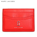 マークジェイコブス MARC JACOBS カードケース 名刺入れ レディース グレインレザー ザ ソフト ショット ダブルJ ロゴ レッド 赤 m0015121-612