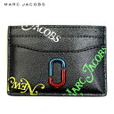 マークジェイコブス MARC JACOBS カードケース 名刺入れ レディース メンズ レザー ダブルJ ロゴ マルチカラー ブラック m0015125-001