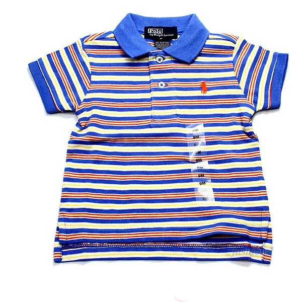 【メール便送料無料】 ポロ ラルフローレン POLO RALPH LAUREN ボーダー ポロシャツ ベビー服 アウトレット 380109223