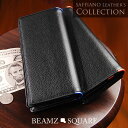 BEAMZ SQUARE 長財布 本革 メンズ ロングウォレット かぶせ サフィアーノレザー 1507 ブランド(4)