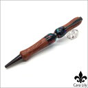 【7/15限定ポイント最大9倍】chrish craft 竹内 靖貴 ボールペン アクリル樹脂 クロスタイプ 三菱SK-8 オンリーワン 男性 女性 おしゃれ かりん 花梨 ブラック 日本製 職人 手作り twd1603-black