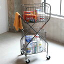 【DULTON LAUNDRY TROLLEY】 ●サイズ：幅470×奥行315×高さ930mm　バスケット上/幅390×奥行260×高さ270mm　バスケット下/幅390×奥行260×高さ400mm ●素材：スチール（ローフィニッシュ仕上...