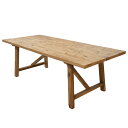 ダイニングテーブル 天然木 無垢材 古材 ダルトン ダイニング テーブル Lサイズ 天板240×100cm 高さ80cm 6～8人用 ヴィンテージ アンティーク調