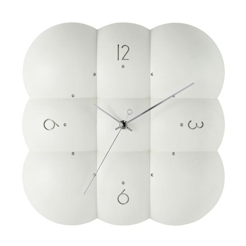 壁掛け時計 ウォールクロック Muffy ステップムーブメント 四角 シンプル モダン ポップ [2]