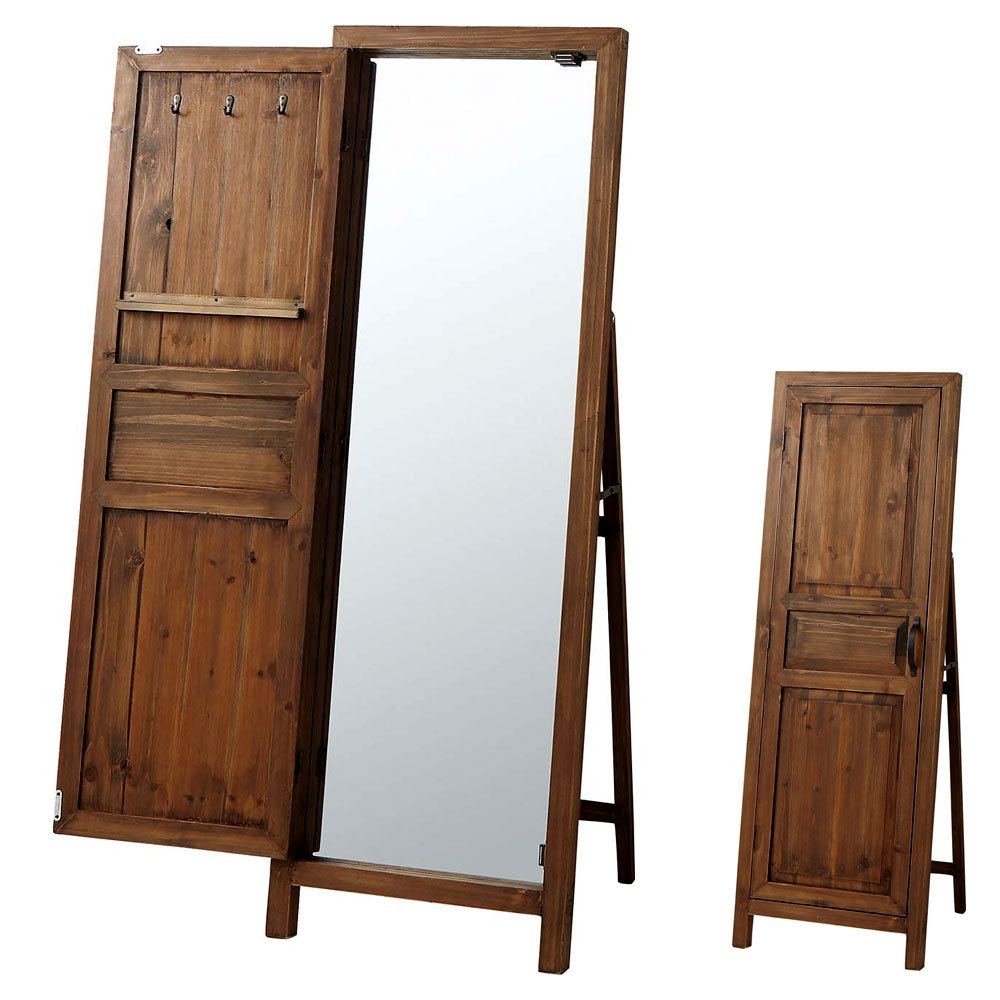 スタンドミラー板扉付 ROUEN ルーアン ドアミラー TSM-13 カントリー