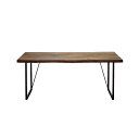 ダイニングテーブル 160cm 天然木 ウォールナット無垢材 一枚板風 Nordic ノルディック スチール脚・木脚選択可