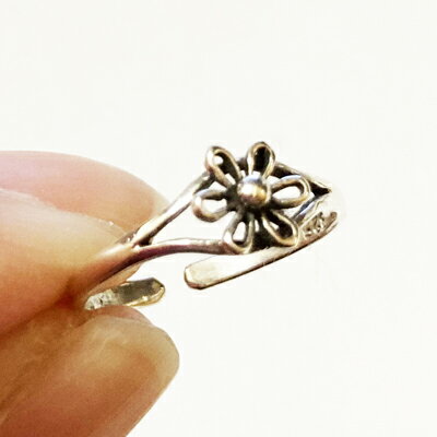 トゥリング シルバー925 フラワー【送料無料 メール便】花 トゥ リング トゥーリング 足指用 リング シルバー 925 SILVER925 アクセサリー ア...