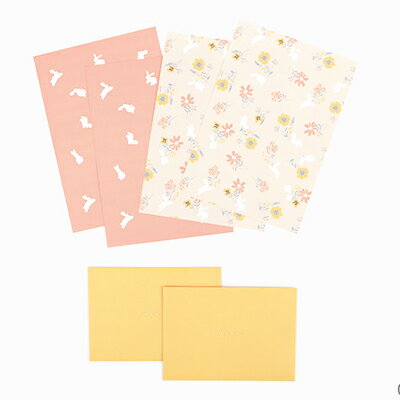 レターセット 07 Pink rabbit ピンク ラビット ウサギ うさぎ【メール便対応可能】2023干支 アニマル 動物 封筒 便箋 雑貨 手紙 レター セ...