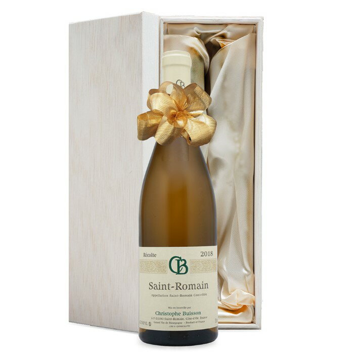 ワイン名：Christophe Buisson Saint-Romain 2018 ワイン種別：白ワイン（辛口） 容量：750ml 産地：フランス　ブルゴーニュ地方　サンロマン地区 ブドウ品種：シャルドネ100％ 生産者：クリストフ ビュイッソン フランスワインの名産地に数えられるブルゴーニュ地方サンロマン地区で生まれ、フランスの品質規格制度（AOC）に基づきブドウの品種・栽培方法・醸造方法・ワイン銘醸地などの細かい指定と厳しい規制によって統制管理された高品質のワインのひとつです。 【ワインの特徴】 ブドウ品種のシャルドネは白ワインの代表的な高級品種で、皮を使用せずにブドウを絞って出てきた果汁のみを使用して発酵させてワインを作るので、渋みがなくハーブやレモンなど柑橘系のすっきりとした風味です。飲み心地が軽く、アルコール感や酸味が強くしっかりとした味わい仕上がるのが特徴です。2018年 生まれ年 白ワイン クリストフ ビュイッソン サンロマン 辛口 平成30年 男性 女性 記念日 プレゼント ワインセット 木箱入 2018年の記念日・記念年のプレゼント、周年記念の贈り物にどうぞ。 ラベルに記念年が表記されたワインは飲んだあとも飾っておくことができます。いつまでも忘れられない記念日のプレゼントになります。 ワインのご紹介 2018年 白ワイン クリストフ ビュイッソン サンロマン 辛口 ワイン名：Christophe Buisson Saint-Romain 2018 ワイン種別：白ワイン（辛口） 容量：750ml 産地：フランス　ブルゴーニュ地方　サンロマン地区 ブドウ品種：シャルドネ100％ 生産者：クリストフ ビュイッソン フランスワインの名産地に数えられるブルゴーニュ地方サンロマン地区で生まれ、フランスの品質規格制度（AOC）に基づきブドウの品種・栽培方法・醸造方法・ワイン銘醸地などの細かい指定と厳しい規制によって統制管理された高品質のワインのひとつです。 【ワインの特徴】 ブドウ品種のシャルドネは白ワインの代表的な高級品種で、皮を使用せずにブドウを絞って出てきた果汁のみを使用して発酵させてワインを作るので、渋みがなくハーブやレモンなど柑橘系のすっきりとした風味です。飲み心地が軽く、アルコール感や酸味が強くしっかりとした味わい仕上がるのが特徴です。 ◎ワインのラベルは、できるだけ綺麗な状態のものをお選びしておりますが、 長い年月保存されたヴィンテージワインは、時期によってラベルに傷や汚れがあることがあります。あらかじめご了承くださいませ。 木箱に入れて、ていねいにラッピングをいたします。（イメージ画像）