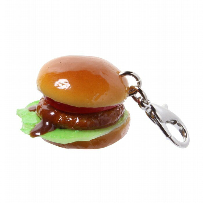 食品サンプル屋さんのファスナーフレンド（ハンバーガー）食品サンプル ファスナーフック キーホルダー おもしろ 雑貨 食べ物 アクセサリー