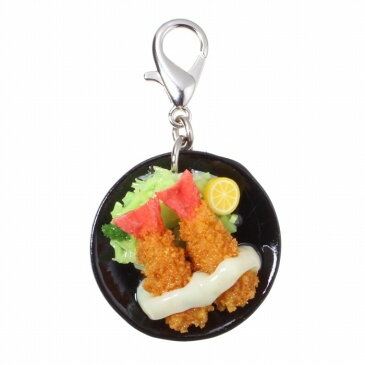 食品サンプル屋さんのファスナーフレンド(エビフライ)食品サンプル ファスナーフック キーホルダー 海老 雑貨 食べ物 アクセサリー