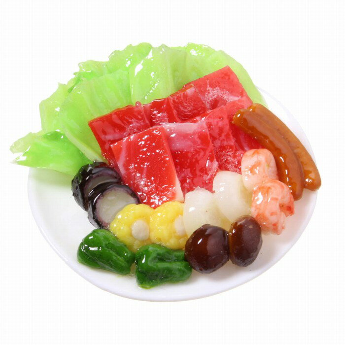 食品サンプル屋さんのマグネット(バーベキューセット)食品サンプル ミニチュア 雑貨 食べ物 BBQ 外国 土産 リアル