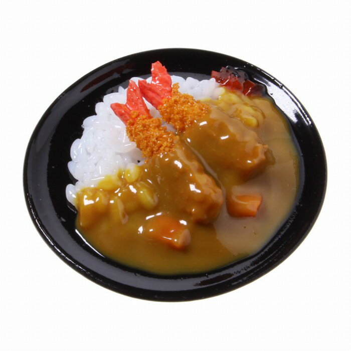 食品サンプル屋さんのマグネット（エビフライカレー）食品サンプル ミニチュア 雑貨 食べ物 カレーライス 海老フライ 土産 リアルのサムネイル