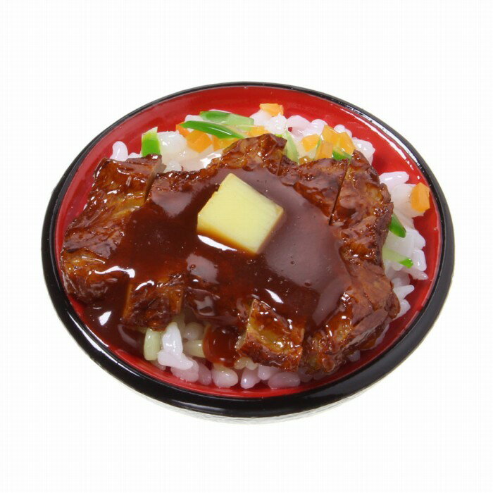Rakuten - 【メール便不可】食品サンプル屋さんのマグネット（ステーキ丼）食品サンプル ミニチュア 雑貨 食べ物 肉 外国 土産 リアル