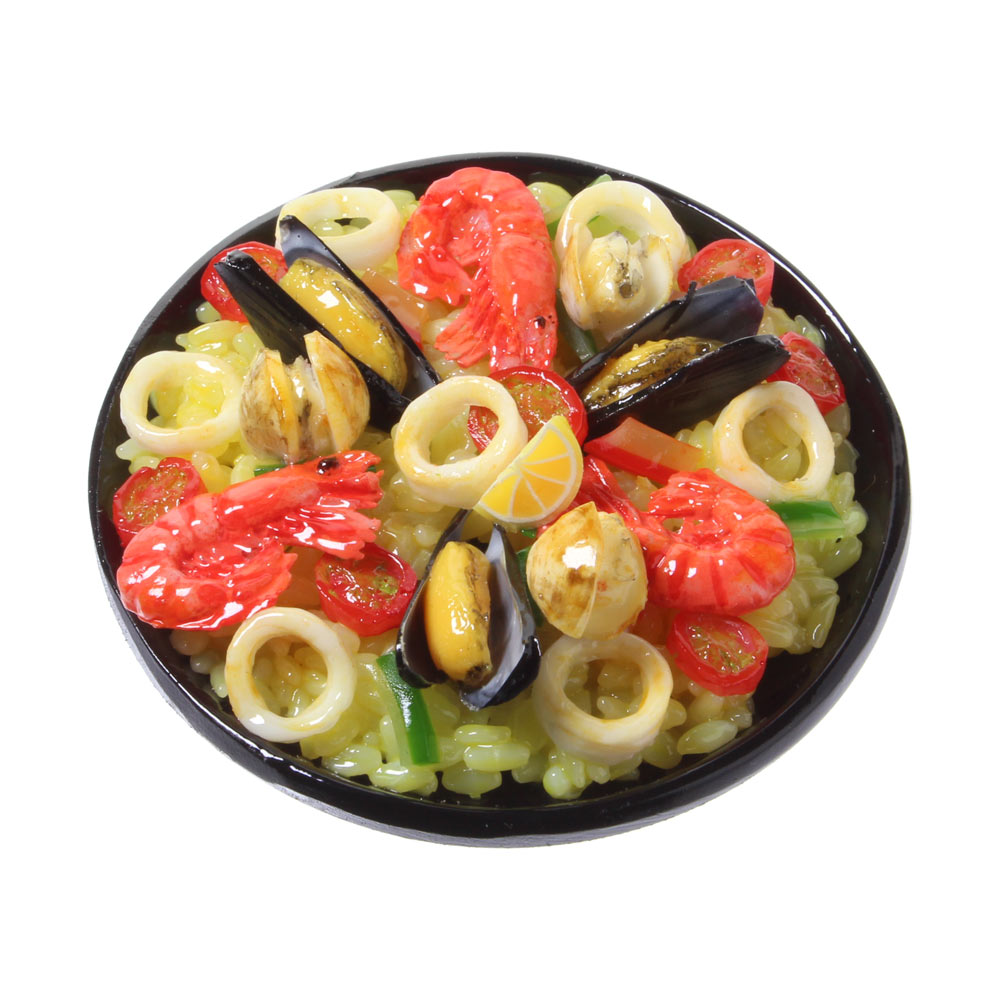 【メール便不可】食品サンプル屋さんのマグネット（パエリア）食品サンプル ミニチュア 雑貨 食べ物 スペイン 磁石 外国 土産 リアルのサムネイル