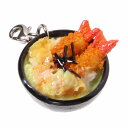 食品サンプル屋さんの3wayアクセサリー(えび玉丼)食品サンプル スマホ スマートフォン ガラケー iPhone Android 雑貨 食べ物 イヤホンジャック...