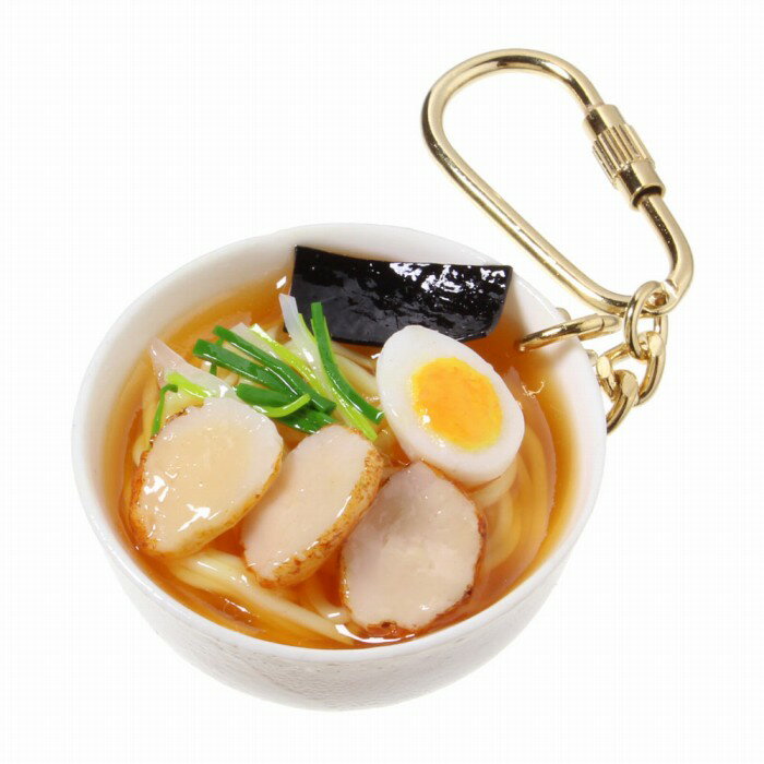 【メール便不可】食品サンプル屋さんのキーホルダー（醤油ラーメン）食品サンプル キーホルダー 雑貨 食べ物 らーめん 海外 土産 プレゼント