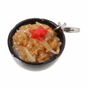 食品サンプル屋さんの3wayアクセサリー（牛丼）食品サンプル スマホ スマートフォン ガラケー iPhone Android 雑貨 食べ物 イヤホンジャック ストラップ