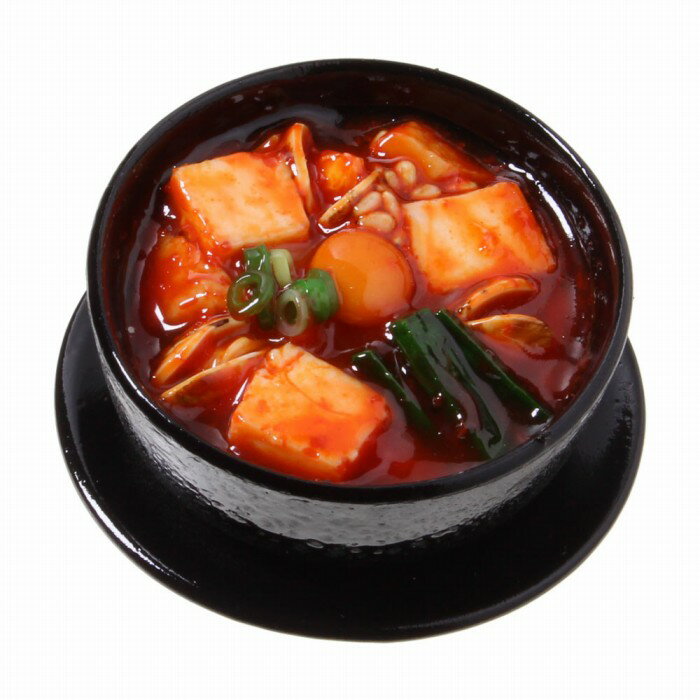 【メール便不可】食品サンプル屋さんのマグネット（スンドゥブチゲ）食品サンプル ミニチュア 雑貨 食べ物 韓国 海外 土産 リアル
