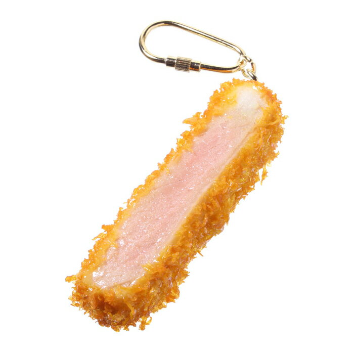 【メール便不可】食品サンプル屋さんのキーホルダー（とんかつ：カット）食品サンプル ミニチュア 雑貨 食べ物 揚げ物 豚カツ 外国 土産 リアルのサムネイル