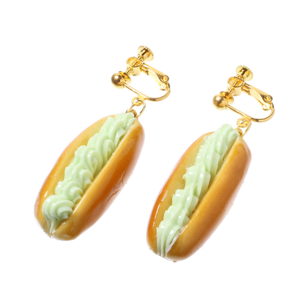 Rakuten - 食品サンプル屋さんのイヤリング（メロンロール）食品サンプル ファッション イヤリング おもしろ 雑貨 食べ物 アクセサリー パン サンド