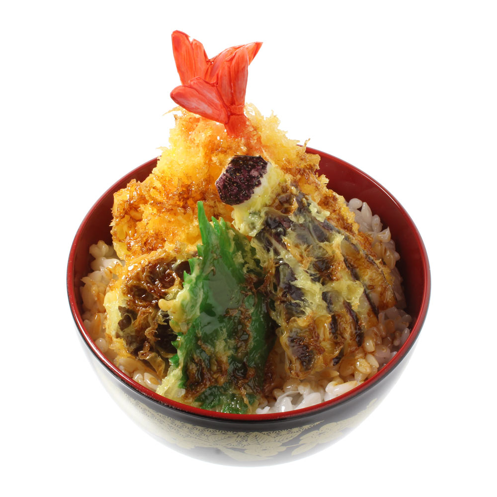 【メール便・ラッピング不可】食品サンプル屋さんのミニグルメ（天丼）食品サンプル 雑貨 食べ物 ミニチュア インテリア