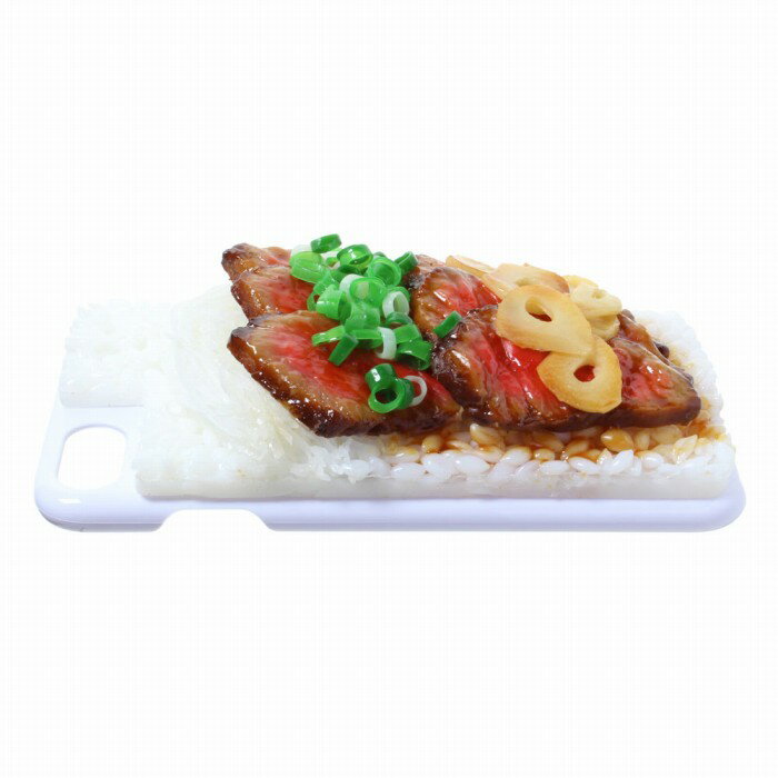 【メール便不可】食品サンプル屋さんのスマホケース（iPhone7＆iPhone8：ステーキ丼）食品サンプル 4.7 カバー 雑貨 食べ物 スマートフォン iPhone7 iphone8