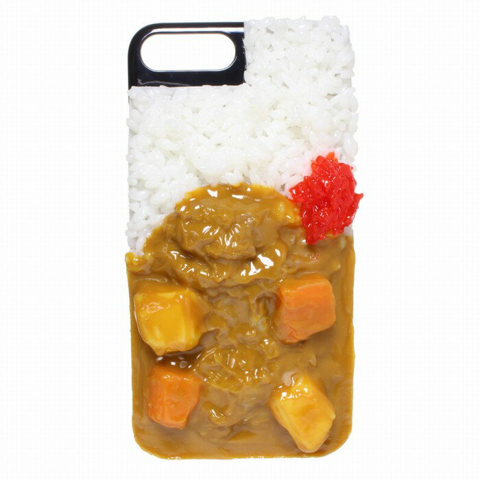 【メール便不可】食品サンプル屋さんのスマホケース（iPhone7 Plus＆iPhone8 Plus：カレーライス）食品サンプル 5.5 カバー 雑貨 食べ物 スマートフォン iPhone7 iPhone8 iphoneケース