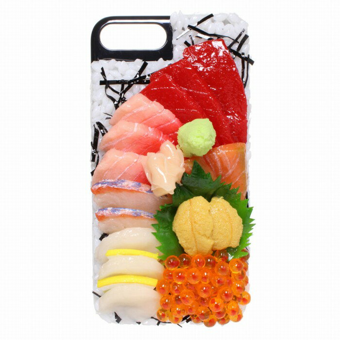 【メール便不可】食品サンプル屋さんのスマホケース（iPhone7 Plus＆iPhone8 Plus：海鮮丼）食品サンプル 5.5 カバー 雑貨 食べ物 スマートフォン iPhone7 iPhone8 iphoneケース