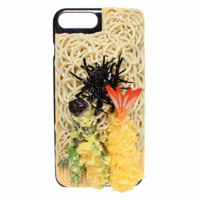 【メール便不可】食品サンプル屋さんのスマホケース（iPhone7 Plus＆iPhone8 Plus：天ざるそば）食品サンプル 5.5 カバー 雑貨 食べ物 スマートフォン iPhone7 iPhone8 iphoneケース