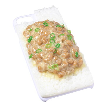 【メール便不可】食品サンプル屋さんのスマホケース(iPhoneSE 第2世代:納豆ごはん)食品サンプル iPhone ケース カバー 雑貨 食べ物 スマートフォン