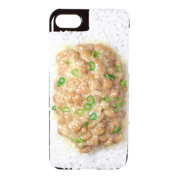 【メール便不可】食品サンプル屋さんのスマホケース(iPhoneSE 第2世代:納豆ごはん)食品サンプル iPhone ケース カバー 雑貨 食べ物 スマートフォン