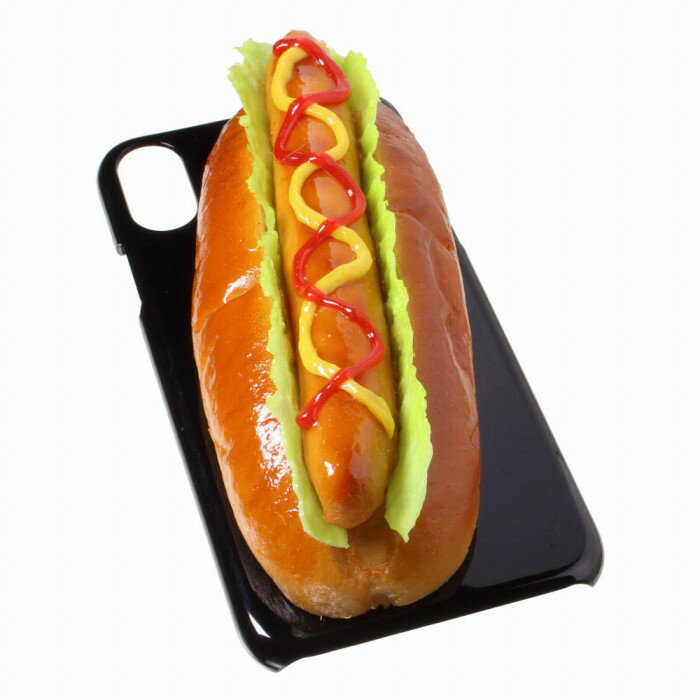 【メール便不可】食品サンプル屋さんのスマホケース（iPhone XS、iPhone XS Max、iPhone XR：ホットドッグ）食品サンプル iPhone ケース カバー 雑貨 食べ物 スマートフォン