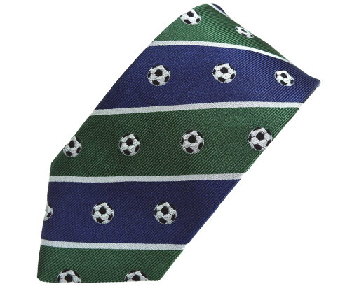 ネクタイ サッカーST 紺×緑 富士桜工房 ネクタイ サッカーST 紺×緑 富士桜工房