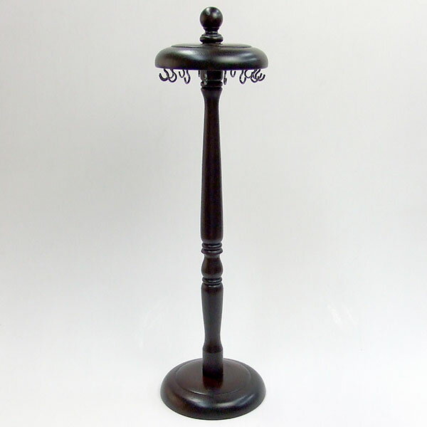 筆掛け 花梨 丸 16本掛け 「書道用品 筆架 筆吊」