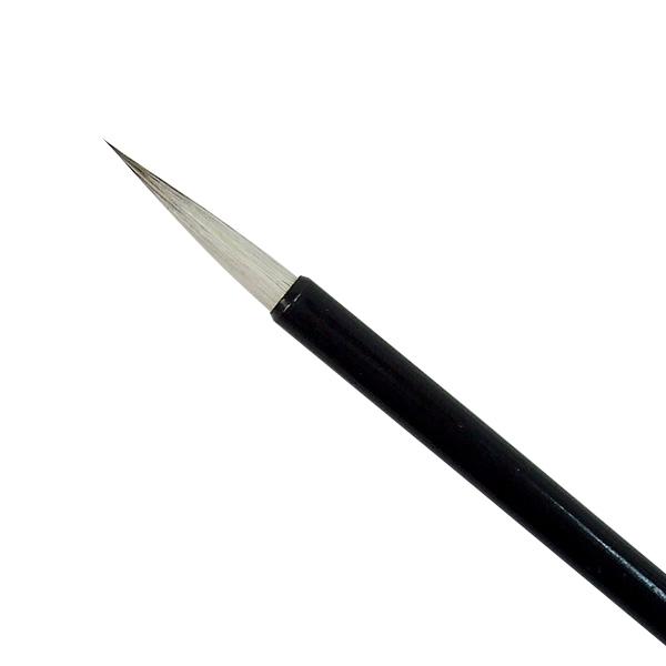 【 サイズ 】 穂の内径：　5mm 穂の長さ：　31mm 軸の長さ：178mm 【 主な材料 】 ムジナ　羊毛 【 おすすめ用途 】 かな用細字