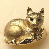 あなたのペットモデル猫の指輪k18(制作例は猫のCちゃん）