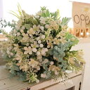 *misuzu144* 清楚なカスミソウ&ブバリアのクラッチブーケ ナチュラル 草花 baby's breath かすみ草 海外 前撮り