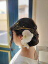 髪飾り 成人式 前撮り 胡蝶蘭 金箔シート 水引 七五三 和装 袴ヘア 193