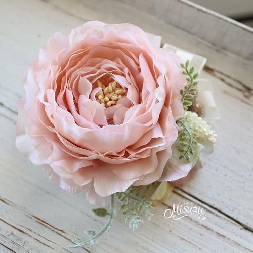 *misuzu*098　ヌーディピンクのラナンコサージュ　卒業式　入学式　セミナー　2次会　パーティ