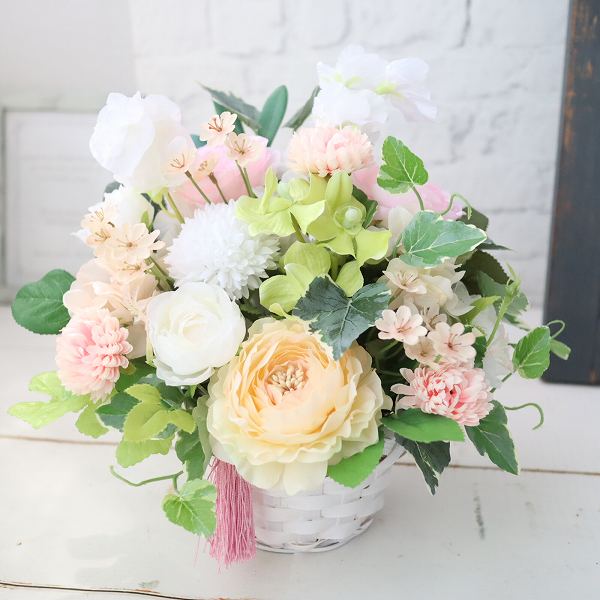 お供え フラワーアレンジメント 枯れないお花 お盆 ご仏前 仏花 先方様への直送可能 172