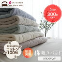 セットで【300円OFF】綿 敷きパッド 吸湿発熱 綿100% シングル セミダブル ダブル クイーン ファミリーサイズ 冬 シーツ ベッドパッド コットン敷き...