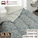 【25日限定抽選で最大100%ポイントバック】羽毛肌掛け布団 ダウンケット 合い掛け 肌掛け 日本製 V&A ウィリアムモリス モリス ダウン90% 増量 洗え...