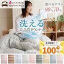 【25日限定抽選で最大100%ポイントバック】【 レビューキャンペーン開催中】 【選べるダウン90%・70%】 洗えるダウンケット 肌掛け布団 ダウンケット シ...